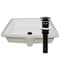 Novatto Shallow Rectangular Undermount White Porcelain Sink with Matte Black Drain NP-U193911MB - alternate 1
